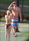 Hayden Panettiere - In a Bikini Playing Basketball In Hawaii